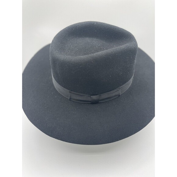 Anthropologie? Rancher Hat Women Wool Black Band Classic Preppy Boho Sz OS New main image 4